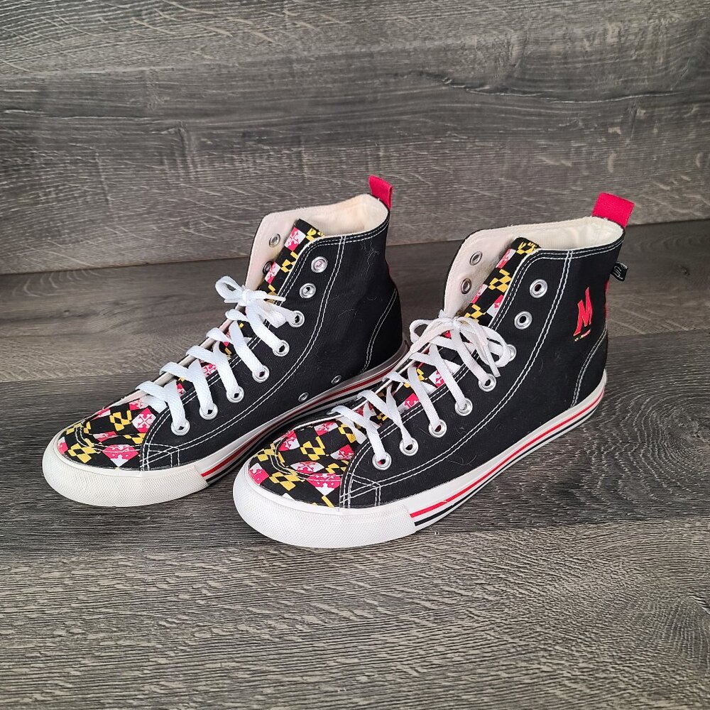 SKICKS University of Maryland Hi-Top Canvas Women's Shoes Size 10M